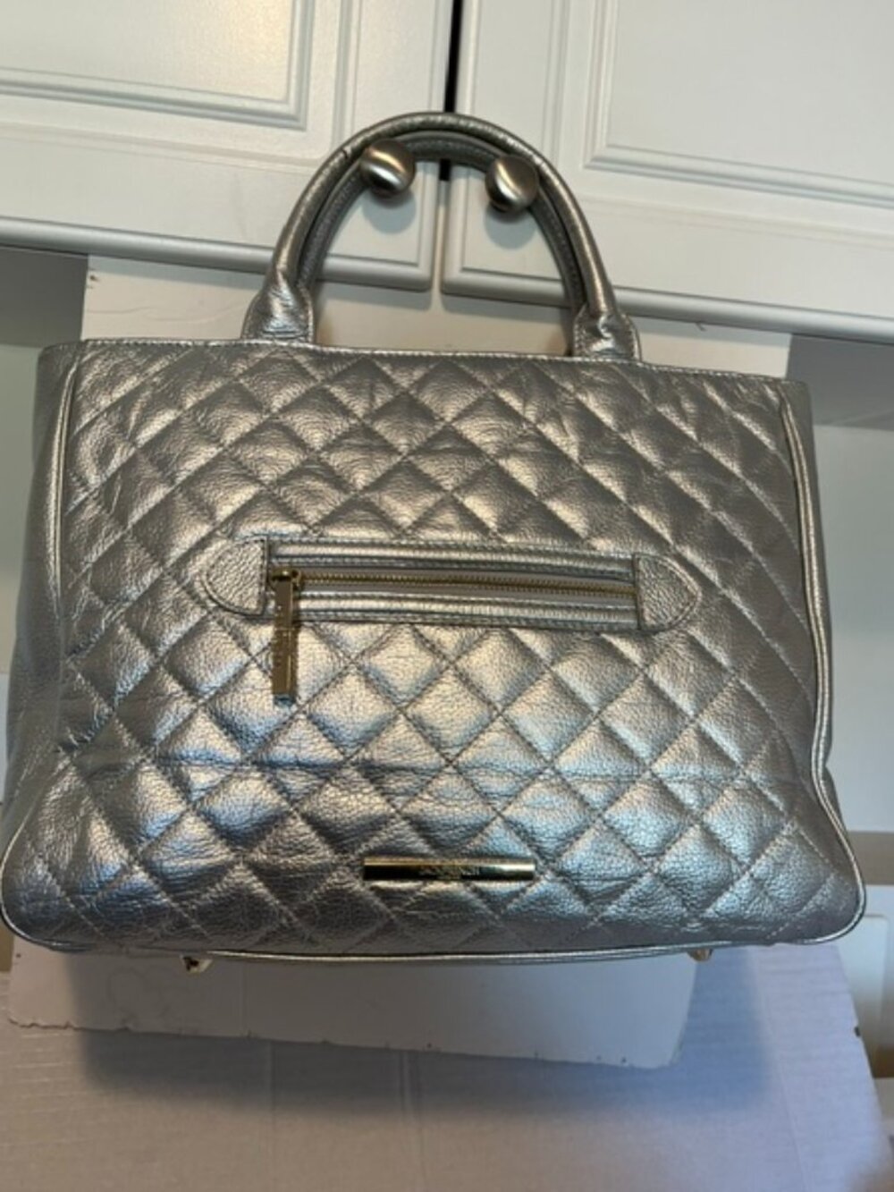 Jack French London large quilted leather bag.